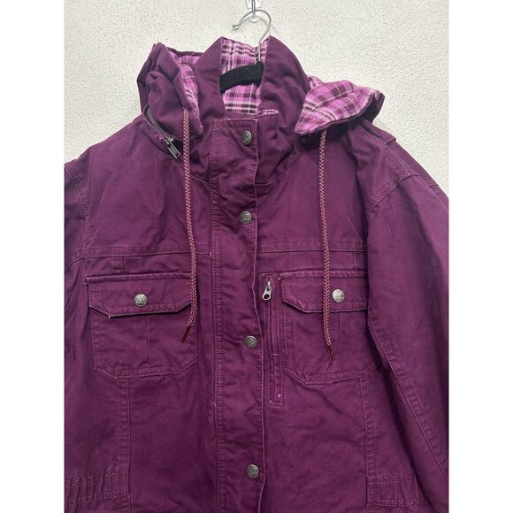 BERNE Softstone Duck Barn Coat Jacket Women's Size XL Flannel Lined Canvas Chore - Picture 4 of 13